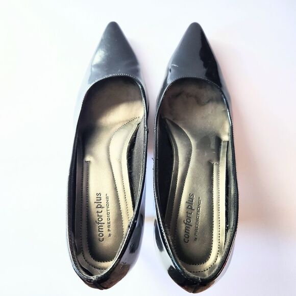 Comfort Plus Women's Black  Patent Leather Padded Non-Slip Pumps US 9.5 - Picture 6 of 6